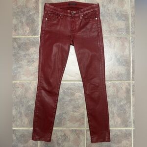 7 For All Mankind Red Skinny Pants